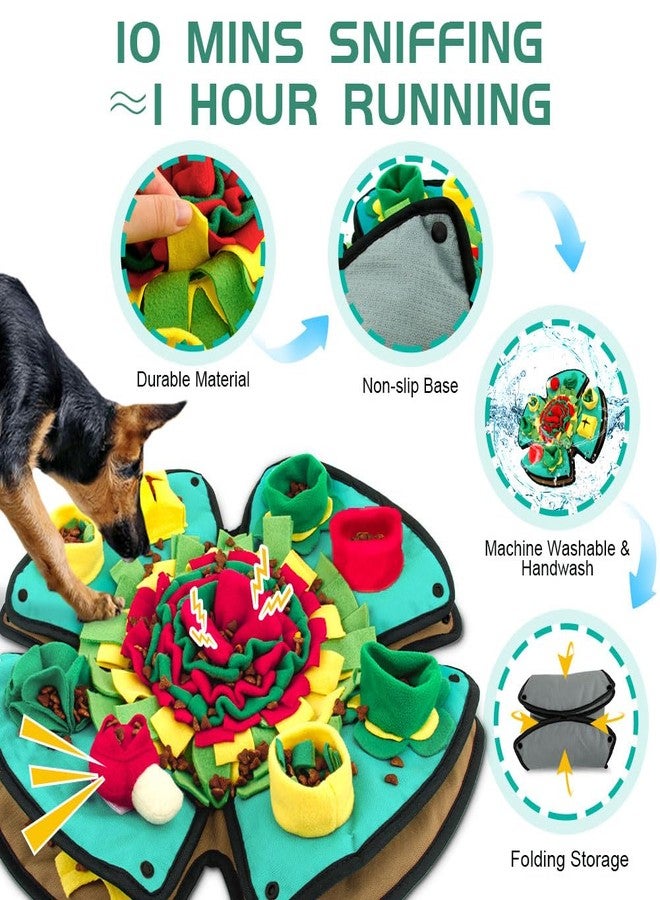 AWOOF Snuffle Mat for Dogs,19" x 19" Interactive Dog Puzzle Toys Encourages Natural Foraging Skills,Durable Dog Feeding Mat for Boredom and Mental Stimulation for Large, Medium and Small Dogs - Image 2